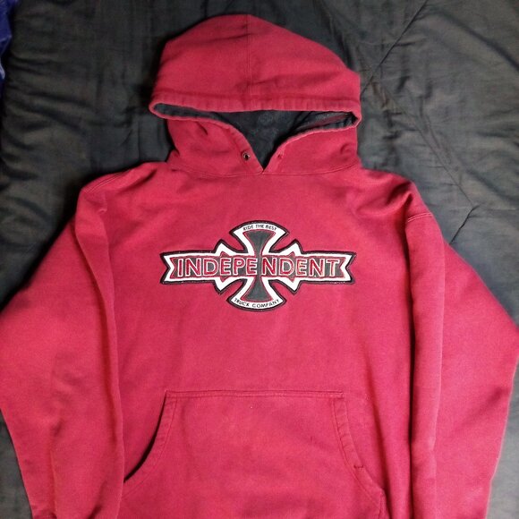 Vintage 90s Independent Trucks Skateboard Hoodie Sweatshirt - Picture 2 of 11